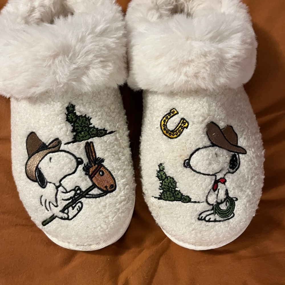 American Eagle Outfitters Cowboy Snoopy Slippers - Worn ONCE! + Free $15 item! - Picture 4 of 5